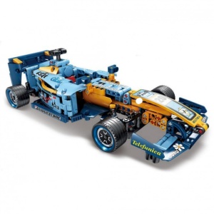 Set de constructie Blue Race Machine - pull back, 511 piese