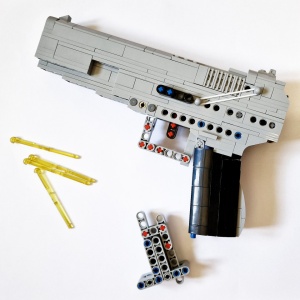 Set de constructie Pistol COLT M1911 - cu functie de tragere, 385 piese