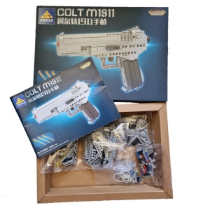 Set de constructie Pistol COLT M1911 - cu functie de tragere, 385 piese