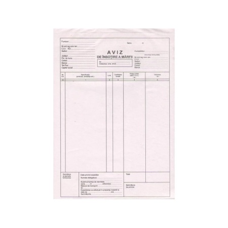 Aviz A4, 150 file, autocopiativ, 3 exemplare