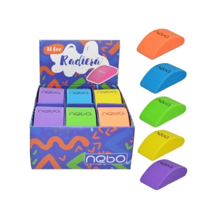 Radiera color, 18 buc/cutie - NEBO