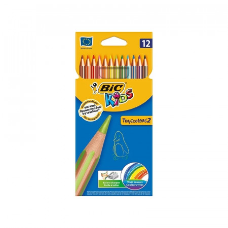 Creioane colorate Tropicolors set 12 - BIC