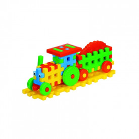 Cuburi constructii, 38x10,3x15 cm, Tractor - Tupiko