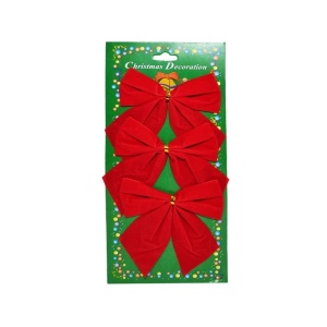 Fundite decorative, rosii, 3/set