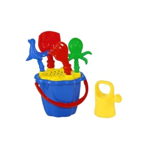 Galeata nisip+stropitoare+5 accesorii, 32x20,5 cm - Tupiko
