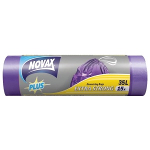 NOVAX PLUS SACI MENAJ SNUR 35L/15 BUC