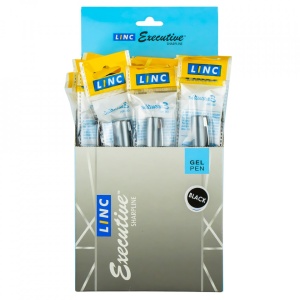 Pix cu gel Executive negru 0,5mm - LINC
