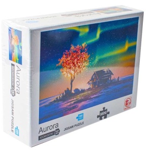 Puzzle carton mini, Aurora Boreala, 1000 piese