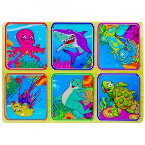 Puzzle lemn, Animale marine
