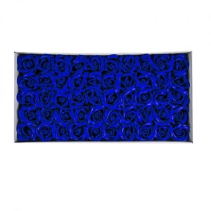 Trandafiri decorativi, din sapun, 50 buc/set - ALBASTRU ROYAL