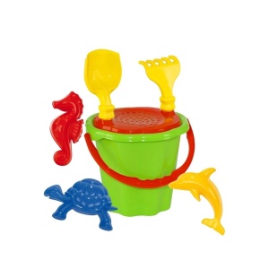 Galeata nisip + 6 accesorii, 34x22 cm - Tupiko