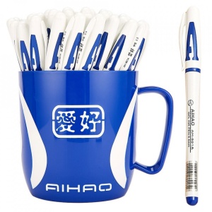 Pix cu gel Aihao, mina albastra, capac cu clips