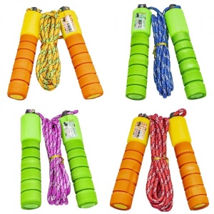 Coarda pentru sarit, maner plastic, cu contor