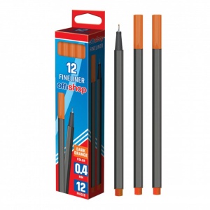 Fineliner portocaliu inchis, 0.4mm, 12buc/cutie - OFFISHOP