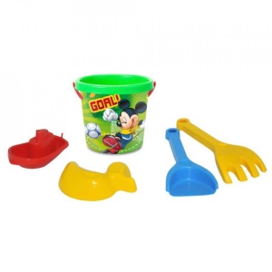 Galetusa nisip, Micky + 4 accesorii, 12,5x14 cm - Tigres