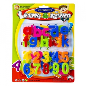 Litere minuscule + cifre magnetice, 1set/blister