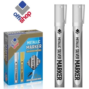Marker permanent argintiu, 2-4 mm, 12 buc/set - OFFISHOP