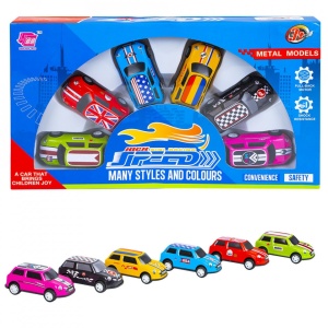 Masinute cu frictiune, 6 buc/set