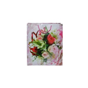 Punga cadou cu flori, 26x32x10 cm