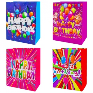 Punga cadou Happy Birthday, 18x23x10 cm
