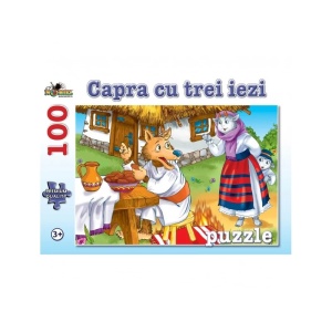 Puzzle 100 piese Capra cu Trei Iezi