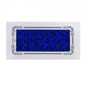 Trandafiri decorativi, din sapun, 50 buc/set - ALBASTRU ROYAL