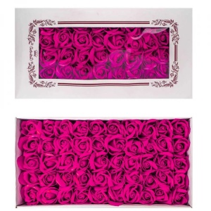 Trandafiri decorativi, din sapun, 50 buc/set - FUCSIA