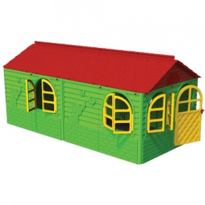 Casuta de joaca, verde, 256x129x120 cm - Doloni