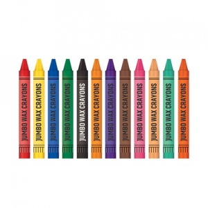 Creioane cerate, JUMBO, 12 culori/set - S-COOL