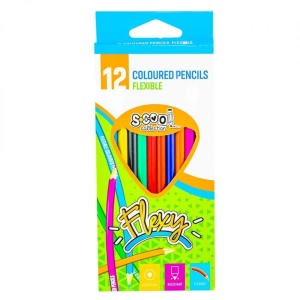 Creioane color, flexibile, 12 culori/set - S-COOL