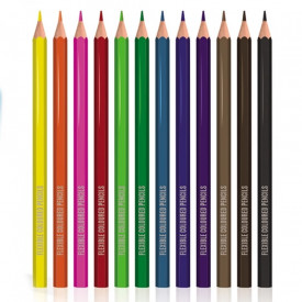 Creioane color, flexibile, jumbo,12 culori/set - S-COOL