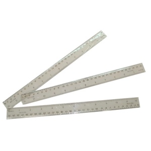 RIGLE 30 CM TRANSPARENTE