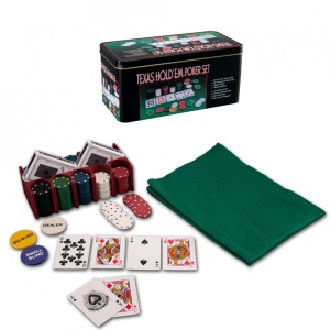 Set Poker plastic + metal + textil