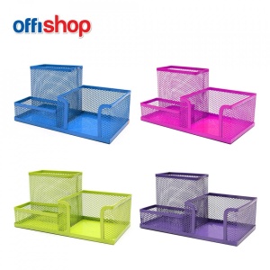 Suport birou MESH, 3 compartimente, color, 20x10x10 cm - OFFISHOP