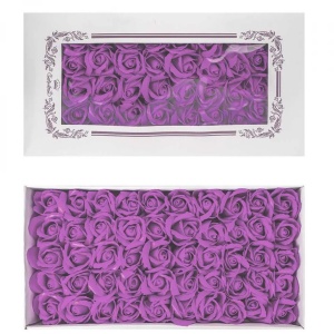 Trandafiri decorativi, din sapun, 50 buc/set - LILA