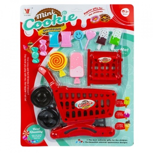 Carucior cumparaturi + accesorii, 1 set/cutie
