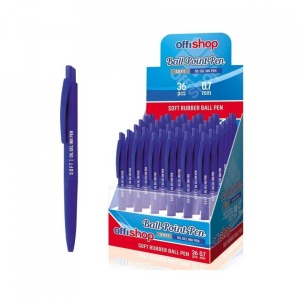 Pix cu gel/mecanism, Soft, mina albastra, 36 buc/display - OFFISHOP