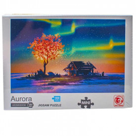 Puzzle carton mini, Aurora Boreala, 1000 piese