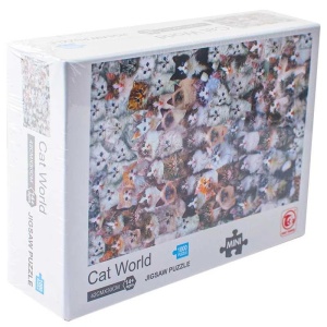 Puzzle carton mini, Lumea pisicilor, 1000 piese