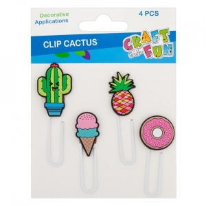 CF Agrafe hartie cactus, 4 buc/set