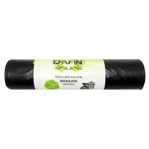 DAFIN SACI MENAJ LDPE 240L 10BUC/ROLA 110X125CM
