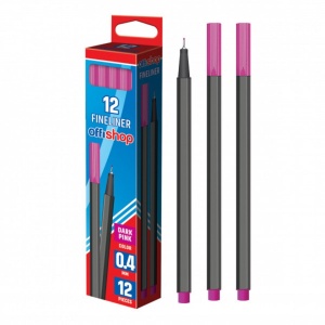 Fineliner roz, 0.4mm, 12buc/cutie - OFFISHOP