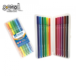 Fineliner, varf 0,4mm, 12 cul/set - S-COOL