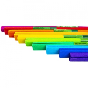 Hartie creponata 200x50cm, Curcubeu, 10 culori/set - Koh-I-Noor