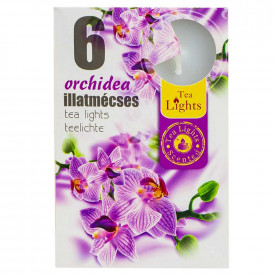 Lumanari pastila, Orhidee, 6 buc/set, 2cm diametru pastila