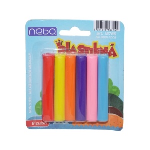 Plastilina 6 culori/blister - NEBO