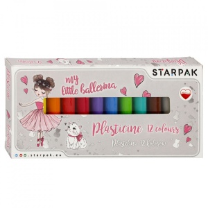 Plastilina Balerina, 12 culori/set - STARPAK