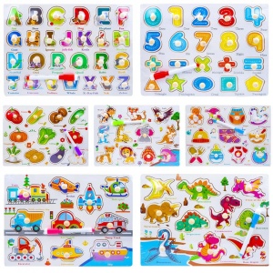 Puzzle din lemn, incastru, cu pioneze