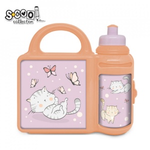 Set: Sticla apa + cutie sandwich, Cat - S-COOL