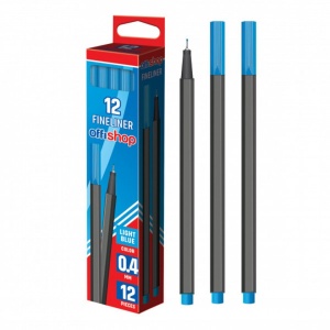 Fineliner albastru deschis, 0.4mm, 12buc/cutie - OFFISHOP